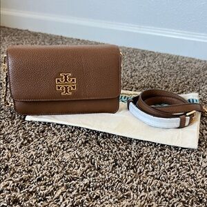 Tory Burch Brown Leather Shoulder Bag